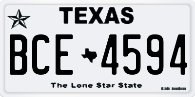TX license plate BCE4594