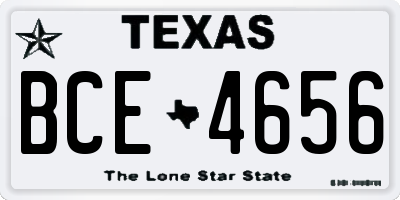 TX license plate BCE4656