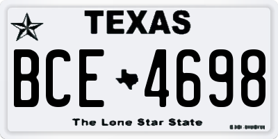 TX license plate BCE4698