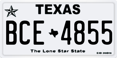 TX license plate BCE4855
