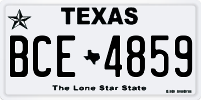 TX license plate BCE4859