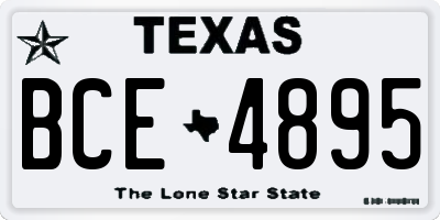 TX license plate BCE4895