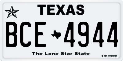 TX license plate BCE4944