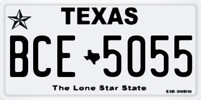 TX license plate BCE5055