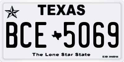 TX license plate BCE5069