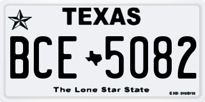 TX license plate BCE5082