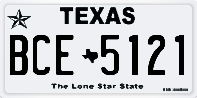 TX license plate BCE5121