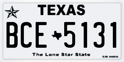 TX license plate BCE5131