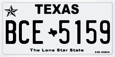 TX license plate BCE5159