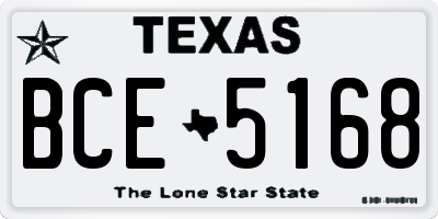 TX license plate BCE5168