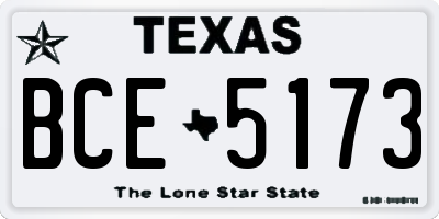 TX license plate BCE5173