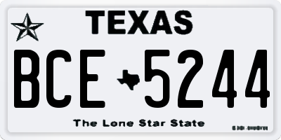 TX license plate BCE5244