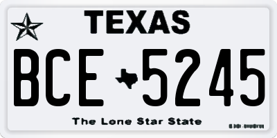 TX license plate BCE5245