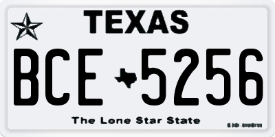 TX license plate BCE5256