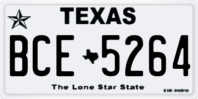 TX license plate BCE5264