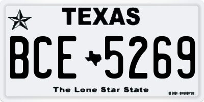 TX license plate BCE5269