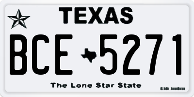 TX license plate BCE5271