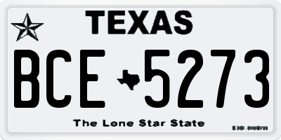TX license plate BCE5273