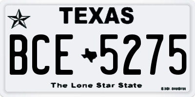 TX license plate BCE5275