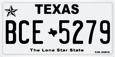 TX license plate BCE5279