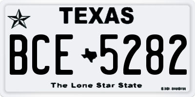 TX license plate BCE5282