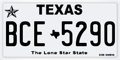 TX license plate BCE5290