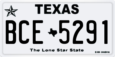 TX license plate BCE5291