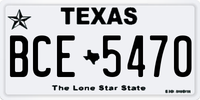TX license plate BCE5470