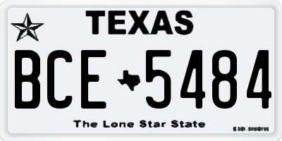 TX license plate BCE5484