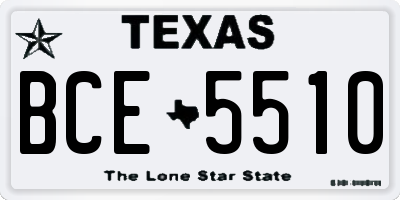 TX license plate BCE5510