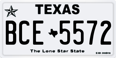TX license plate BCE5572