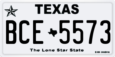 TX license plate BCE5573