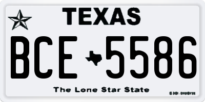 TX license plate BCE5586