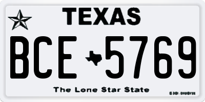 TX license plate BCE5769