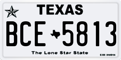 TX license plate BCE5813