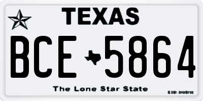 TX license plate BCE5864