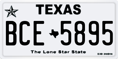 TX license plate BCE5895