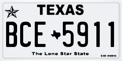 TX license plate BCE5911