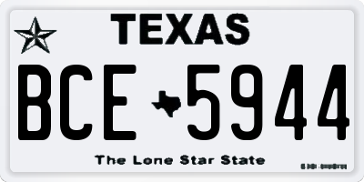 TX license plate BCE5944