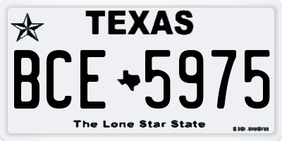 TX license plate BCE5975
