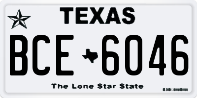 TX license plate BCE6046