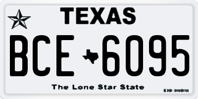 TX license plate BCE6095