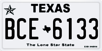 TX license plate BCE6133
