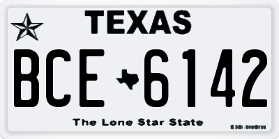 TX license plate BCE6142