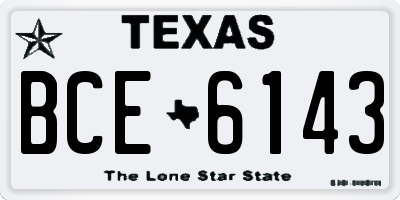 TX license plate BCE6143