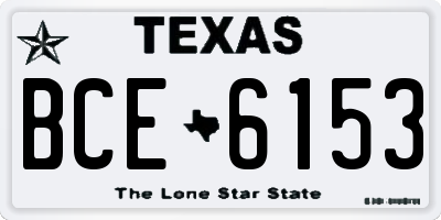 TX license plate BCE6153