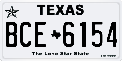 TX license plate BCE6154