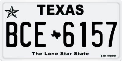 TX license plate BCE6157