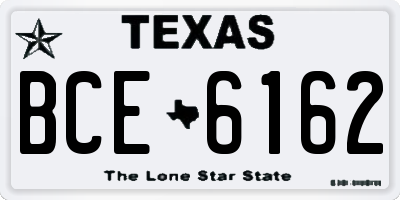 TX license plate BCE6162