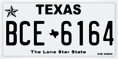 TX license plate BCE6164